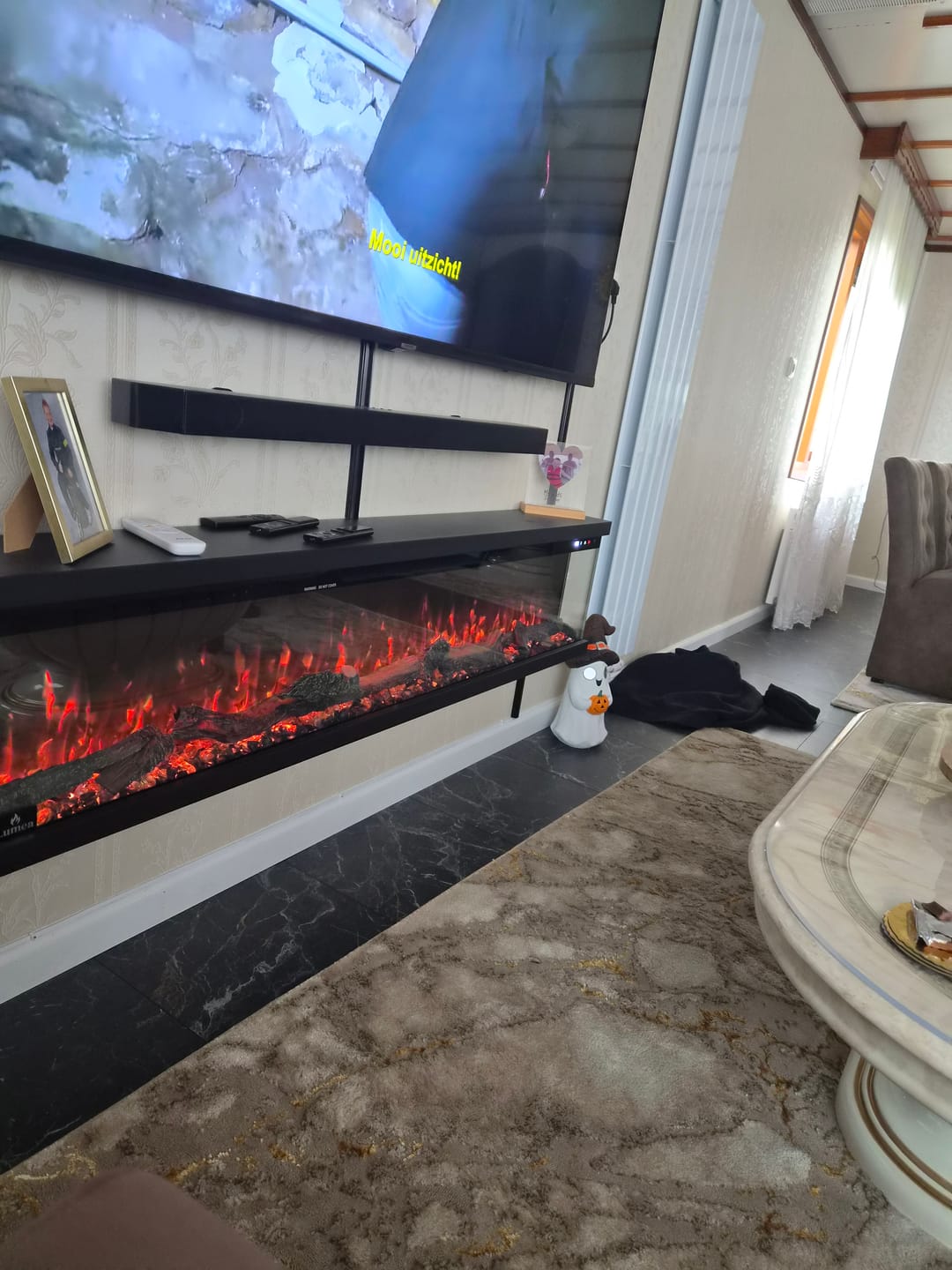 Customer photo review of Lumea Fires Elektrische sfeerhaard 3D Trivaro 60″ inch – 152 cm