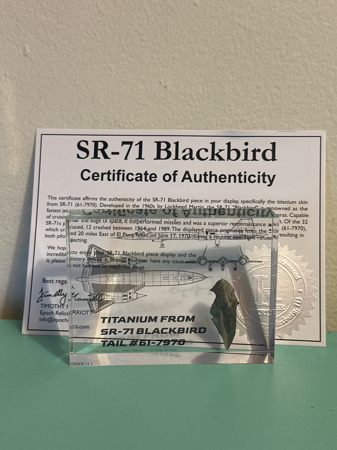 Customer photo review of SR-71 Blackbird Titanium (Jet Blueprint)