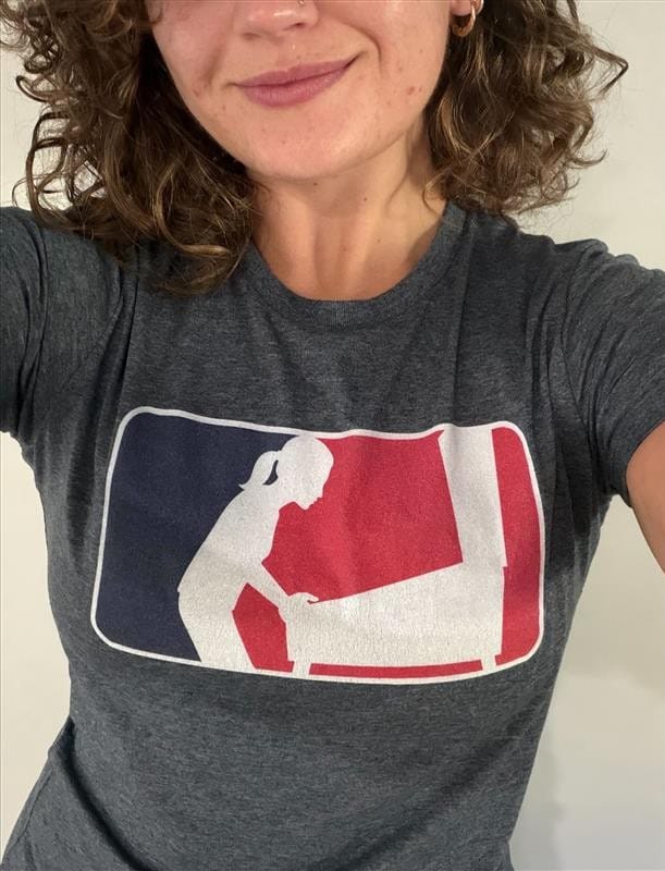 Customer photo review of Female Pinball Sports Logo Women's T-Shirt