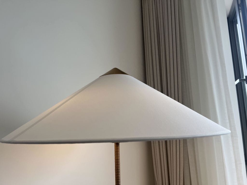 Customer photo review of Floor Lamp with Conical Shade, Bamboo, Rattan or Fabric, 154 cm