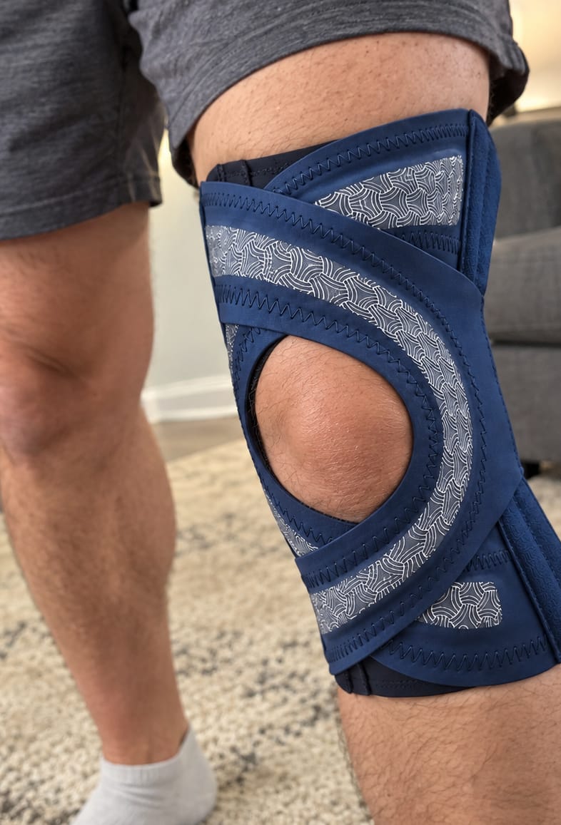 Customer photo review of Open-Knee Brace for Achy, Unsteady Knees