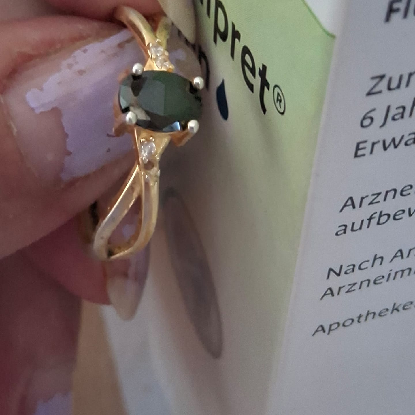 Customer photo review of Obsidian Ring - Doppelring