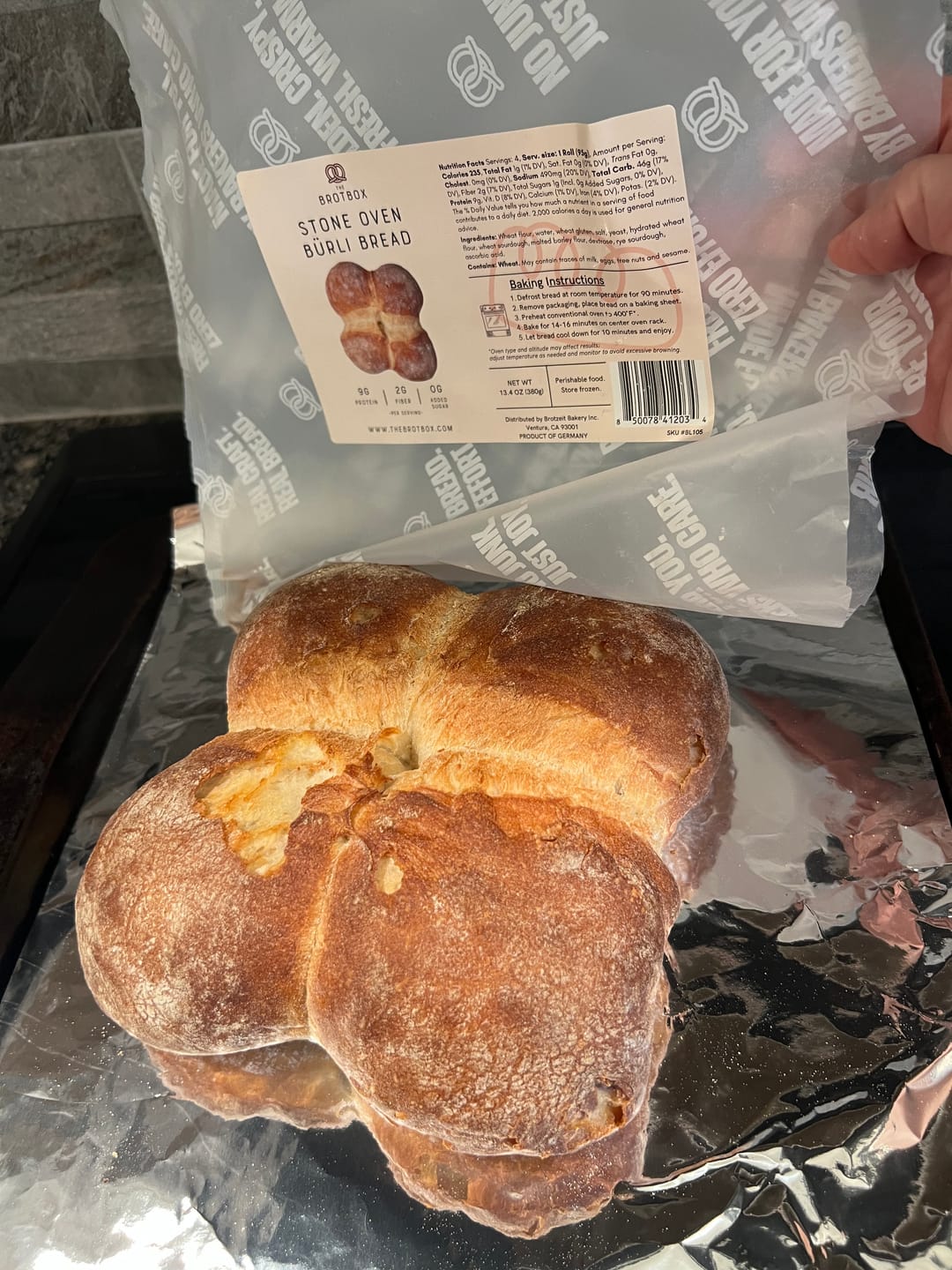 Customer photo review of Stone Oven Bürli Bread