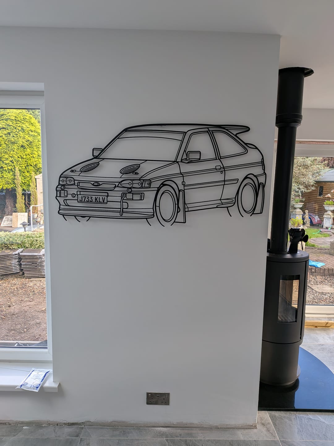 Customer photo review of Your Custom Car Silhouette Metal Wall Art Service