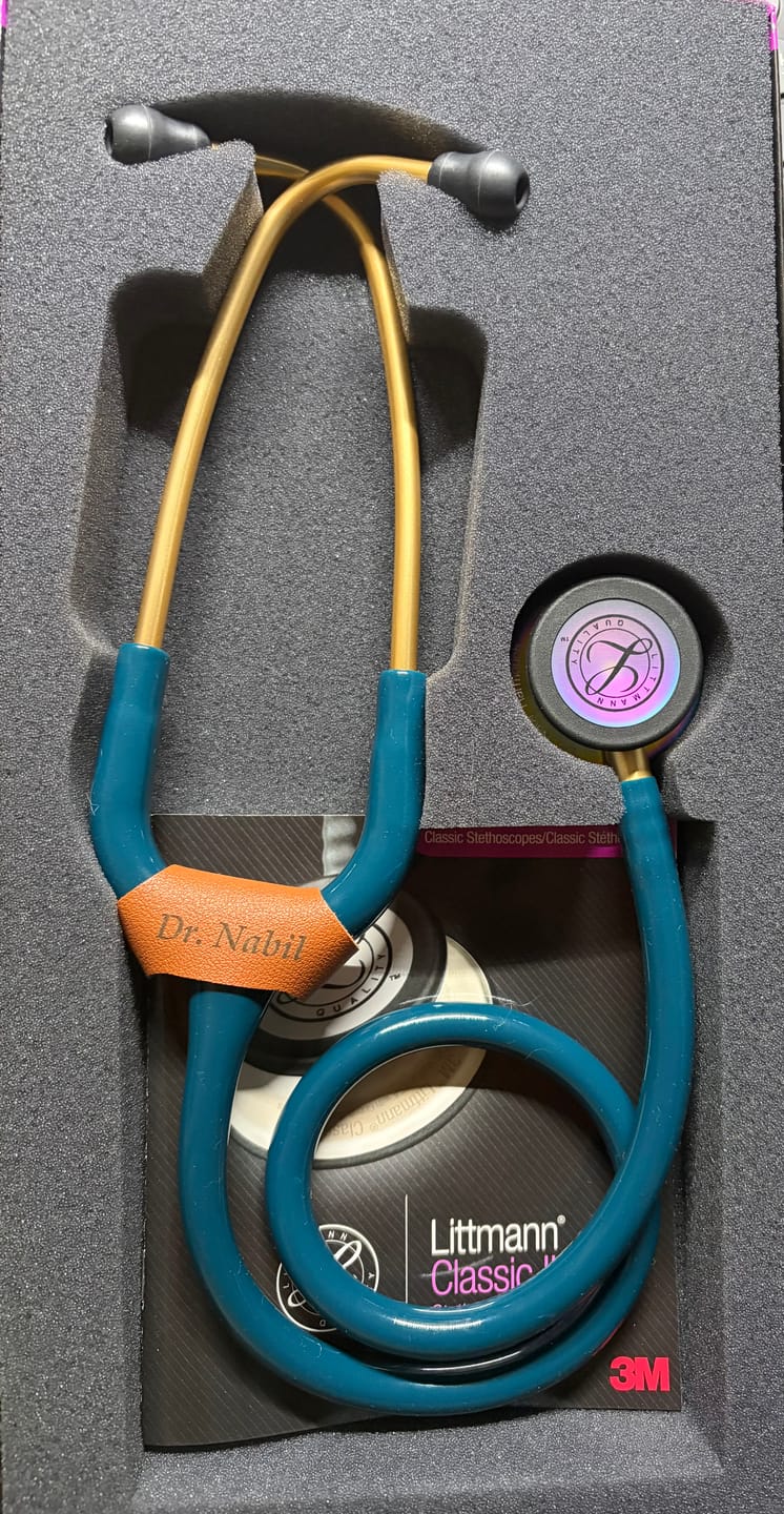 Customer photo review of Stéthoscope 3M™ Littmann® Classic III™, Bleu Caraïbes Rainbow Edition