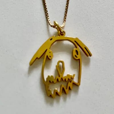 Customer photo review of Doodle™ - Custom Drawing Necklace