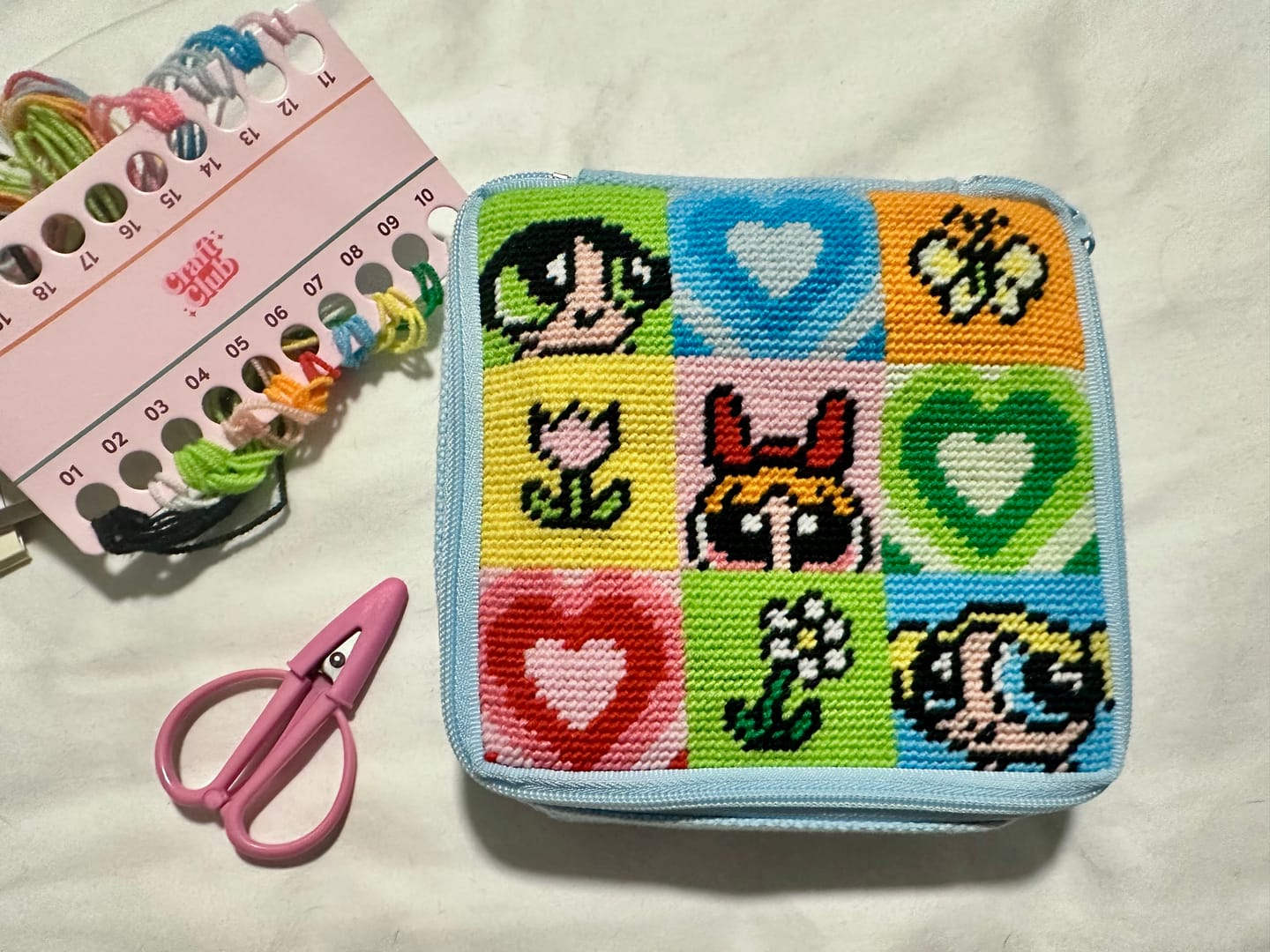 Customer photo review of PERFECT GIRL FORMULA - Needlepoint Pouch Kit