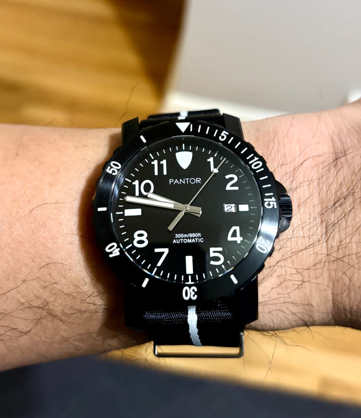 Customer photo review of Interstate Black & White Premium Nylon Strap
