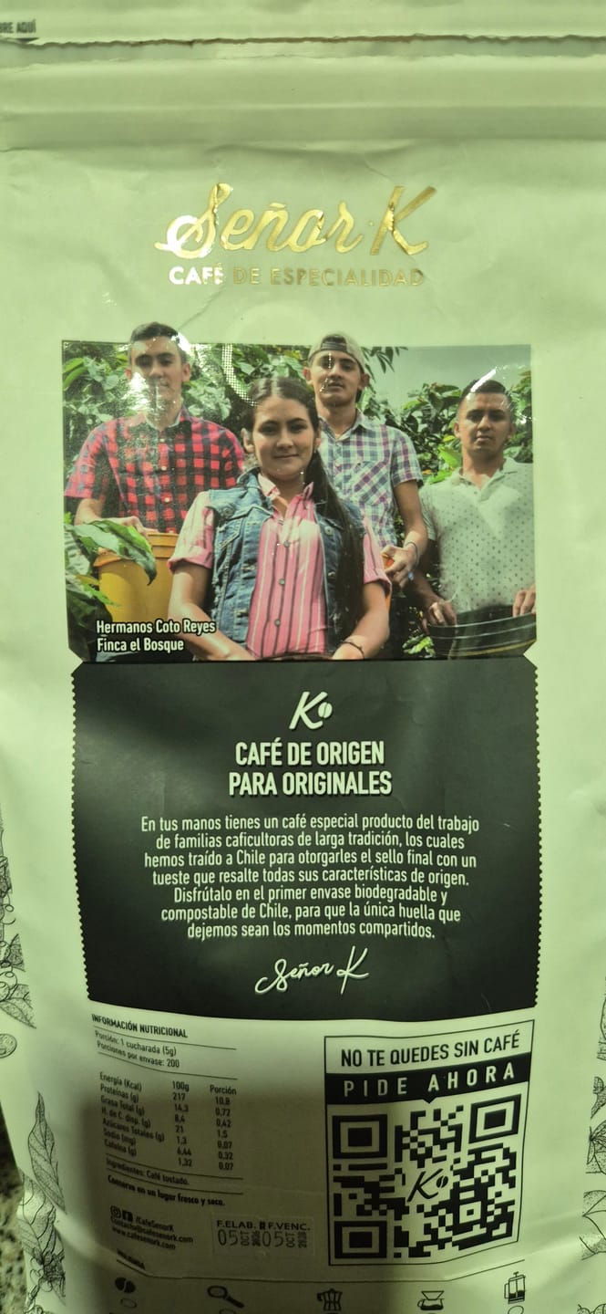 Customer photo review of Colombia | Blend Manizales Bolsa 250 gramos | MOLIDO