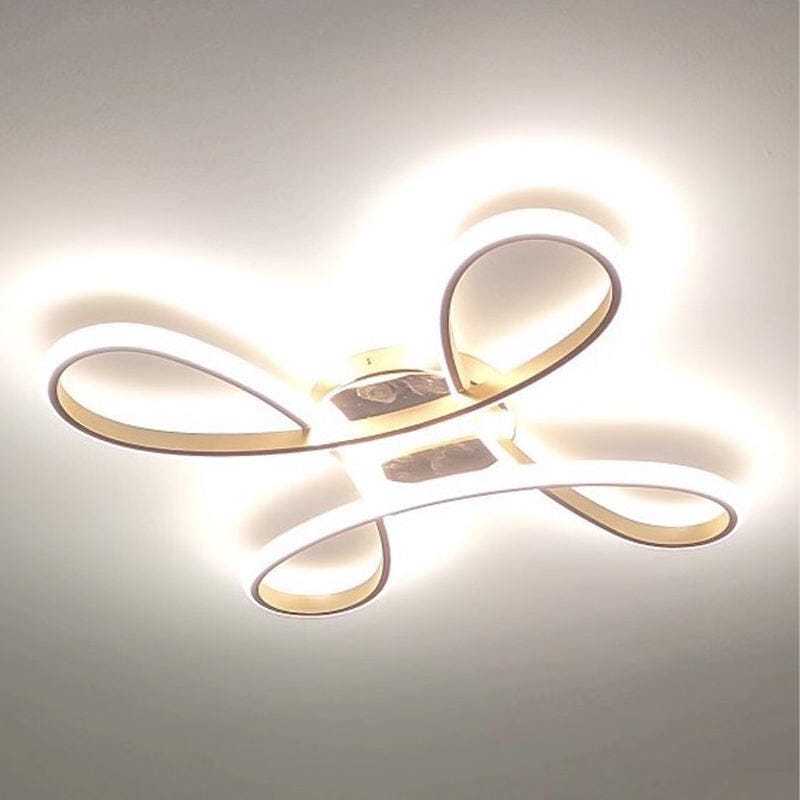 Customer photo review of Gold Ceiling Light, Four-Leaf Clover Shape, White Silicone Shade