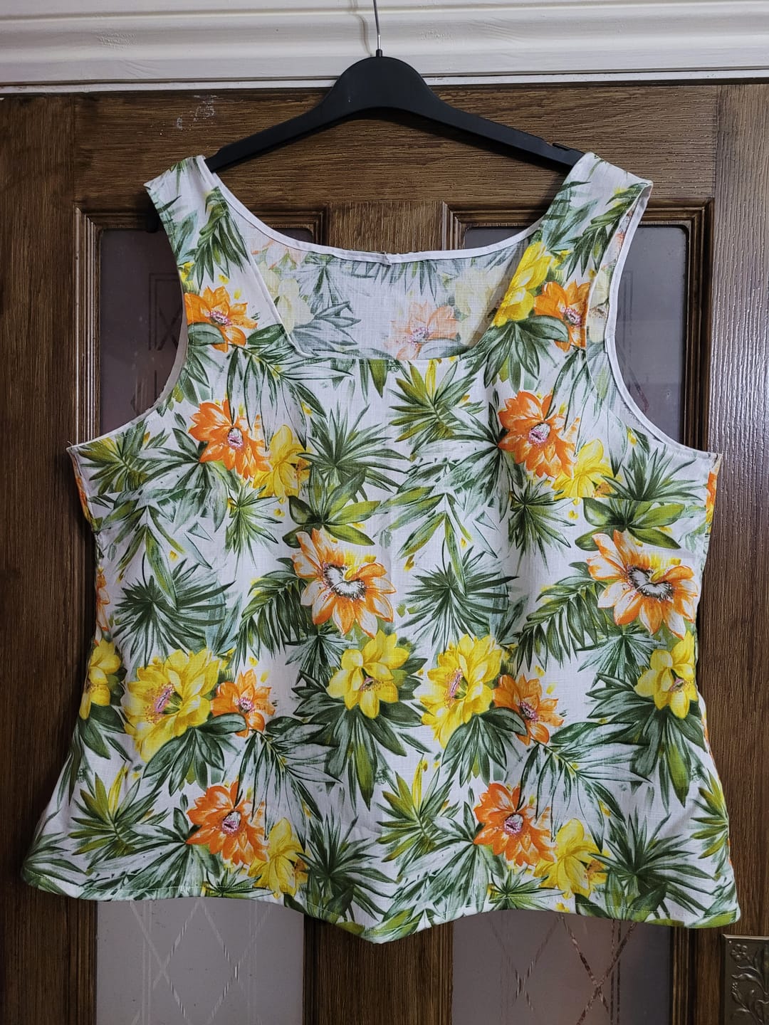 Customer photo review of Tropical Scenery Cotton Linen Fabric