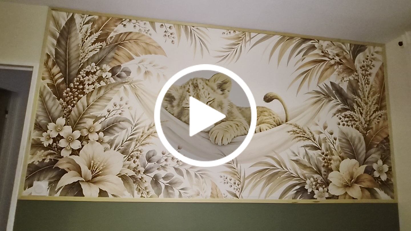 Customer video review of Papier Peint Animaux   Lionceau Hamac Boho
