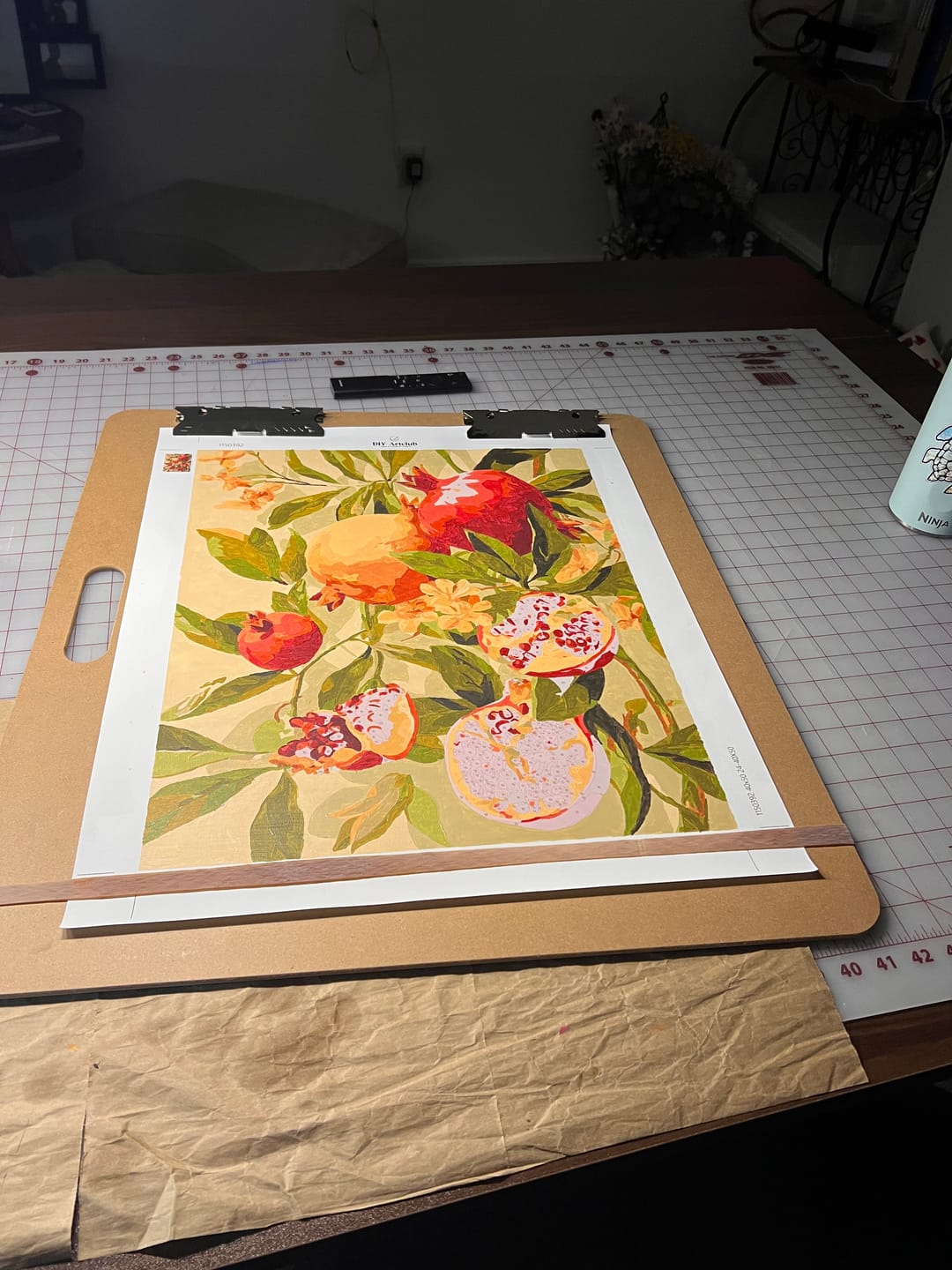 Customer photo review of Blooming pomegranates | Paint by Number