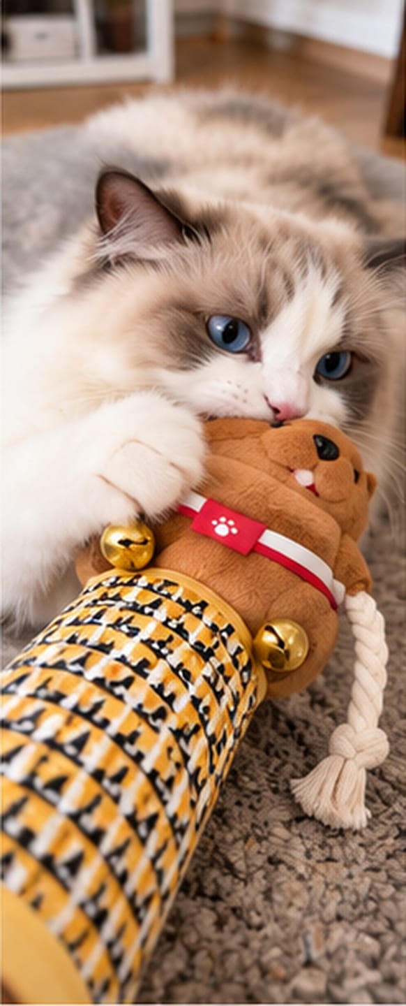 Customer photo review of Scratch-Resistant Play Glove for Cats
