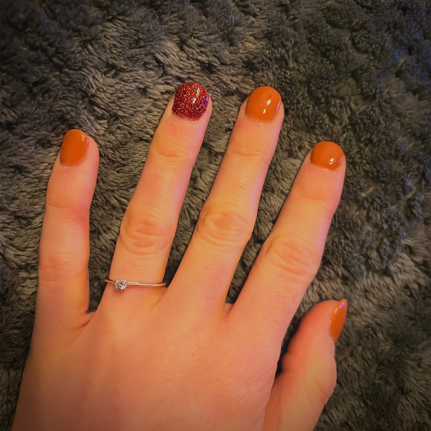 Customer photo review of Amber Clay Dipping Powder