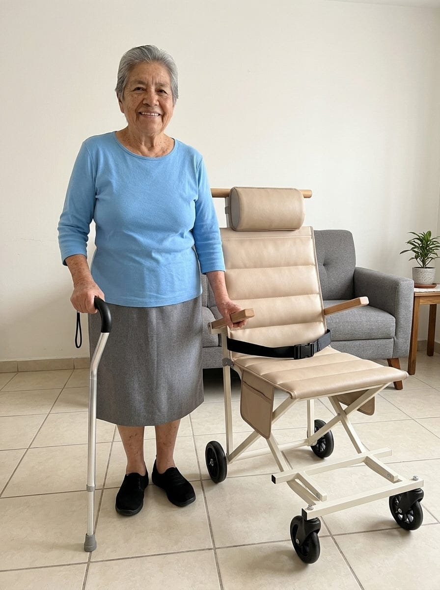 Customer photo review of Bring Mom Along – Foldable Comfort Chair