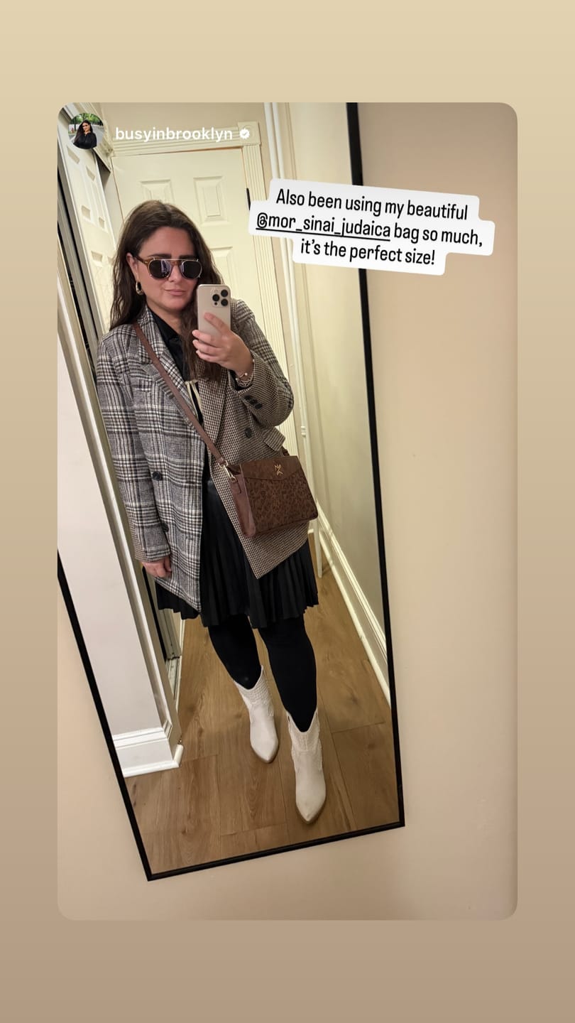 Customer photo review of Ladies Leather Clutch – Israel Letters Brown