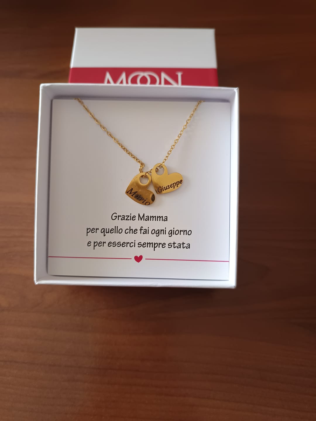 Customer photo review of Collana con cuori - Amori della Mamma
