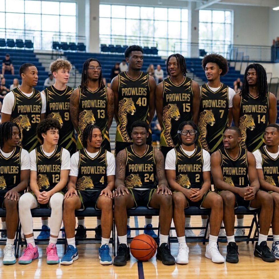 Customer photo review of Custom V Neck Basketball Jersey Black & Gold Leopard Graphic Mesh Team Uniform for Adult Youth