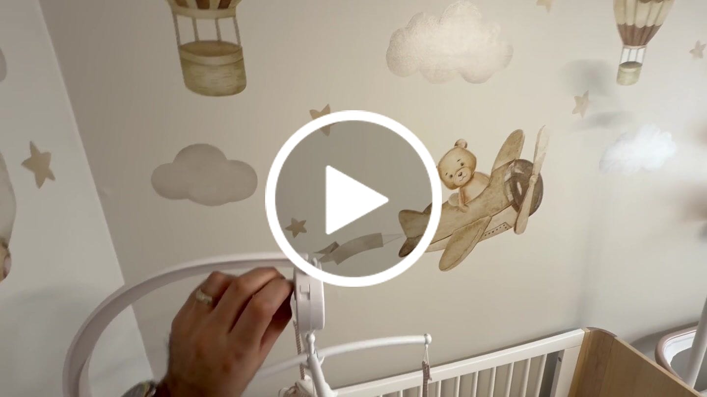 Customer video review of Bear Musical Mobile | Beige & White