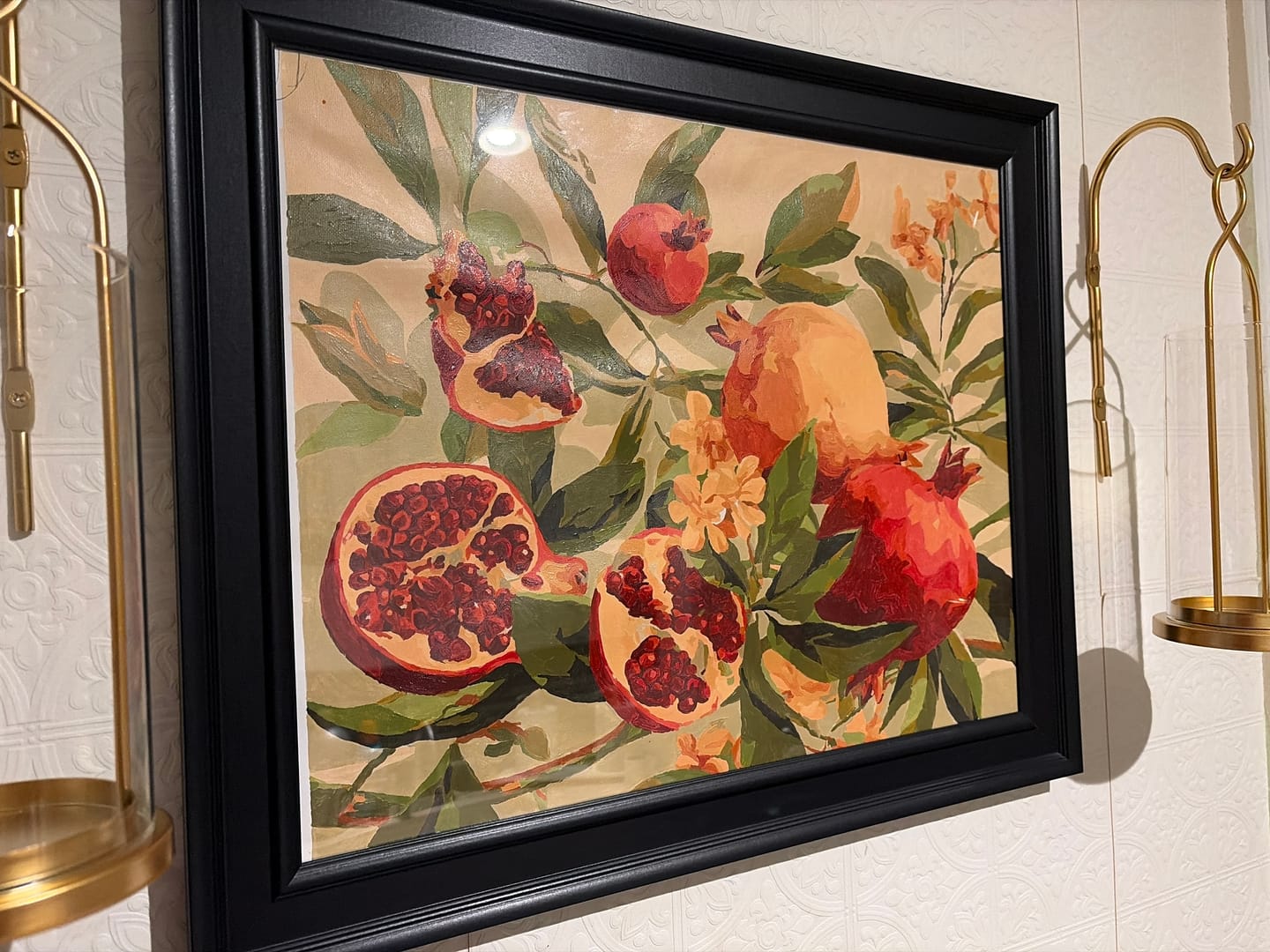 Customer photo review of Blooming pomegranates | Paint by Number