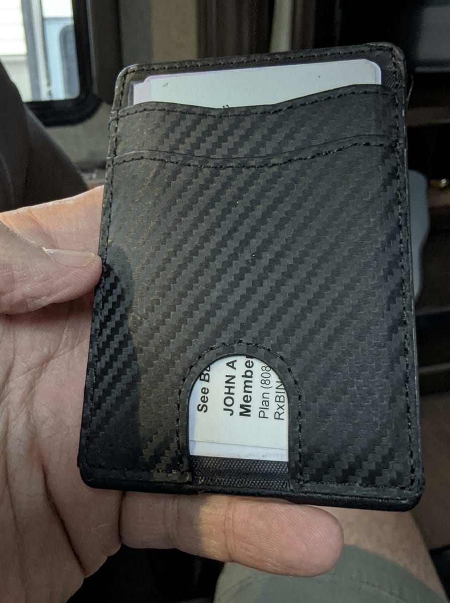 Customer photo review of EvoTech Minimalist Wallet Pro