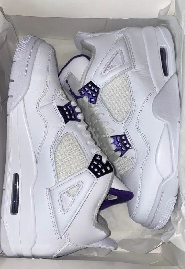 Customer photo review of Air Jordan 4 Retro “ Purple Metallic ”