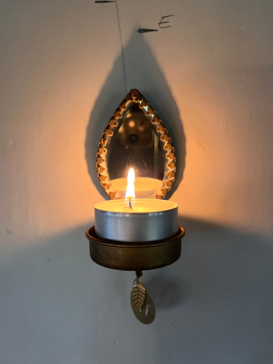 Customer photo review of Tealight Holder Drop Mirror