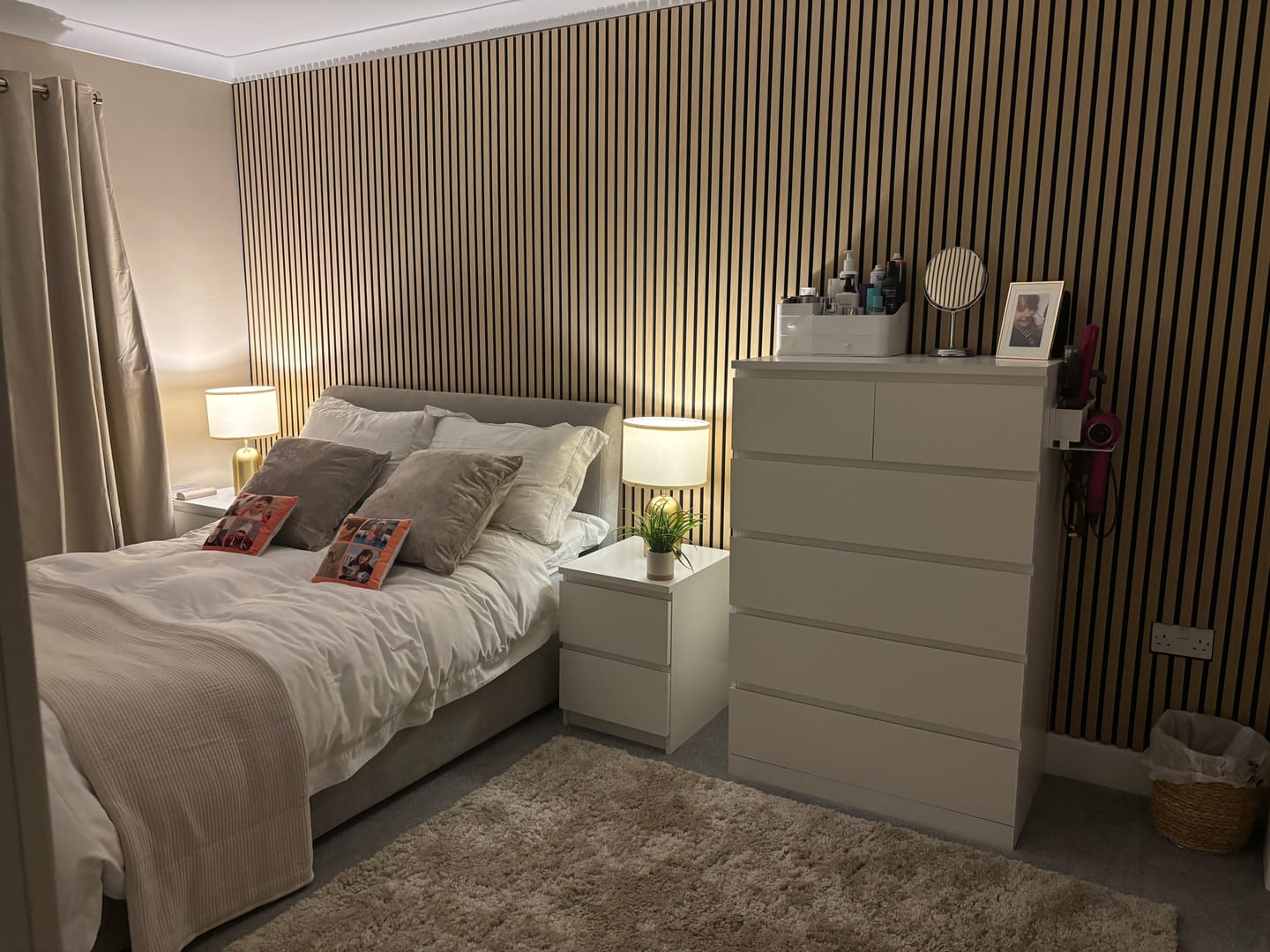Customer photo review of Acoustic Slat Wall Panels Wooden Decorative Wall Panels Natural Oak Premium 2.4m x 0.6m