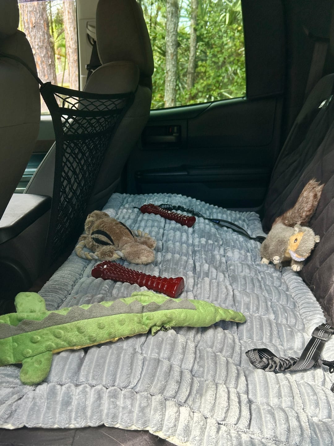 Customer photo review of Thickened Dog Bed for Car Back Seat & Couch