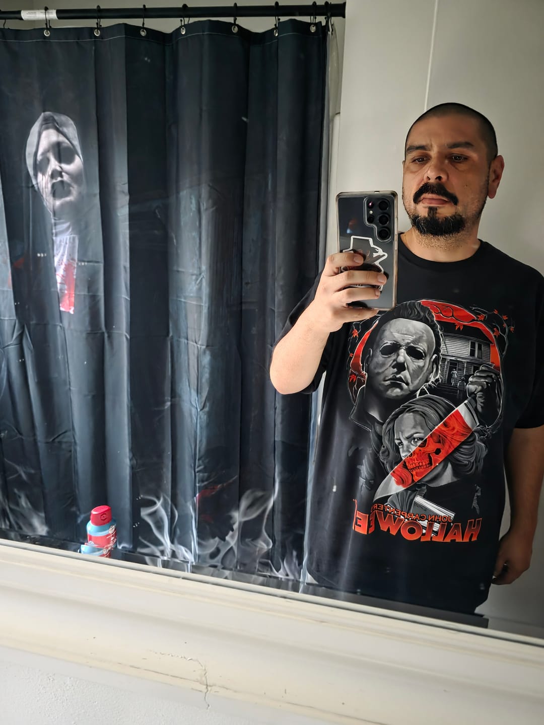 Customer photo review of Halloween Trick Or Treat Or Die T-Shirt