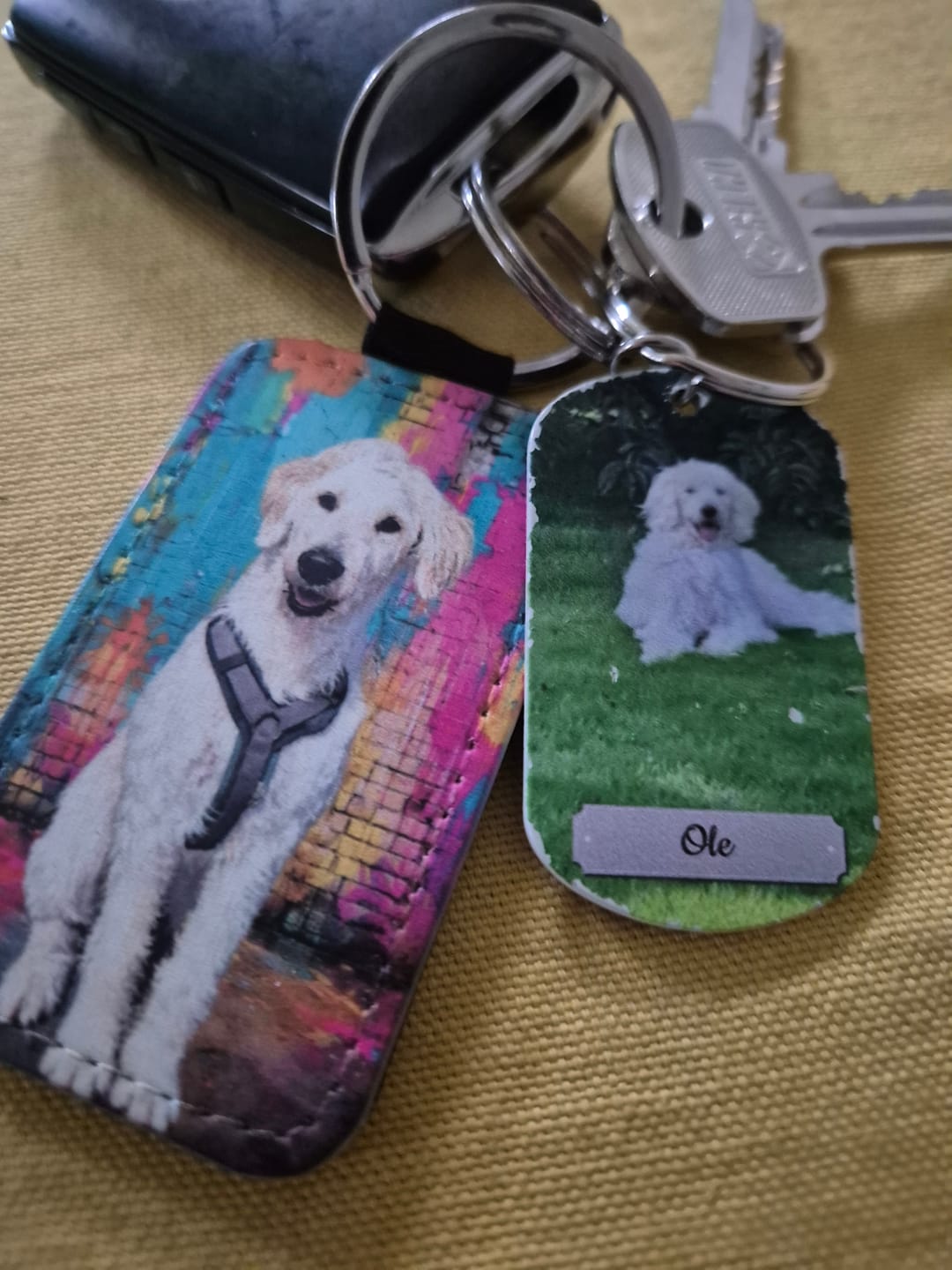 Customer photo review of Personalisierter Dog Tag Schlüsselanhänger - Doppeltes Foto
