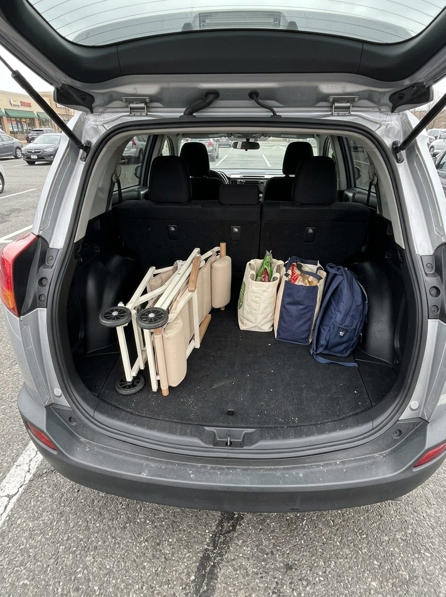 Customer photo review of Bring Mom Along – Foldable Comfort Chair
