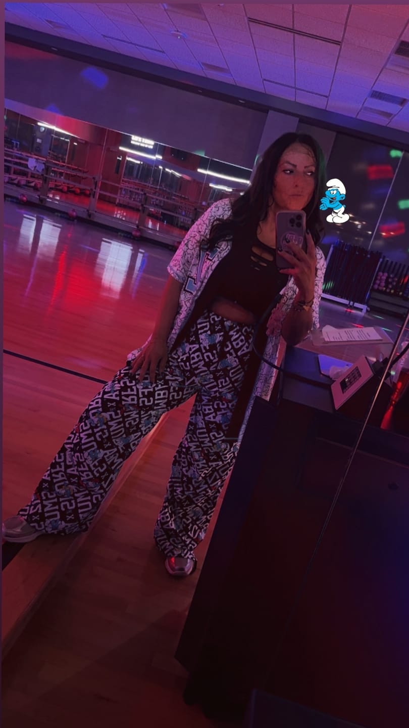 Customer photo review of Zumba X The Smurfs Woven Oversized Cargo Pants