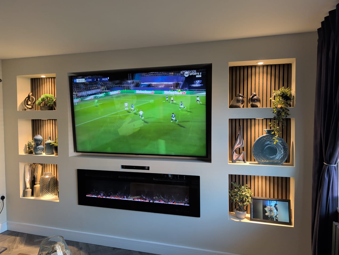 Customer photo review of Acoustic Slat Panel - Smoked Walnut