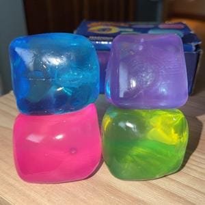 Customer photo review of Slow-Rising Squishy Cube 4-Piece Set