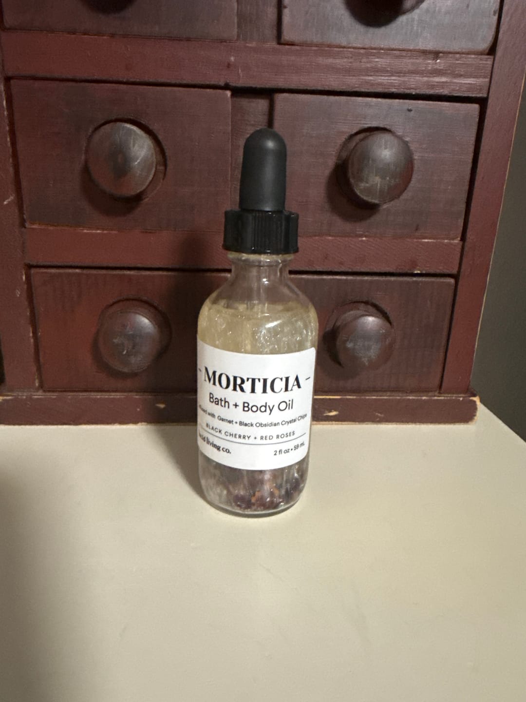 Customer photo review of MORTICIA Bath & Body Oil