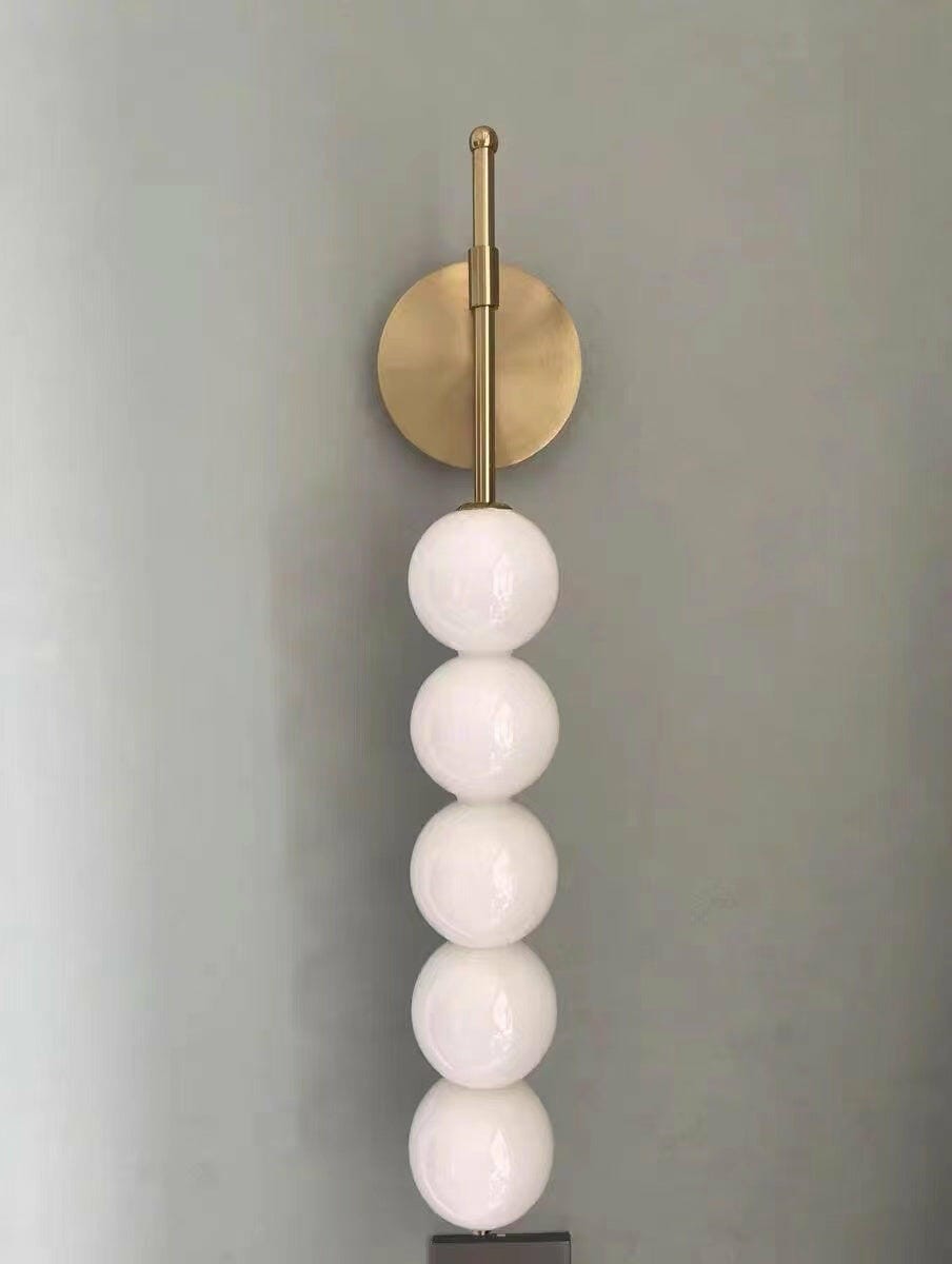 Customer photo review of Opal Ball Wall Light, 53 cm Tall, Wall Sconce, Integrated LED