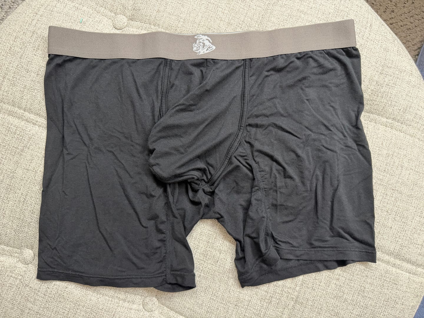 Customer photo review of Modal 7in Boxer Briefs No Fly 6pk Black
