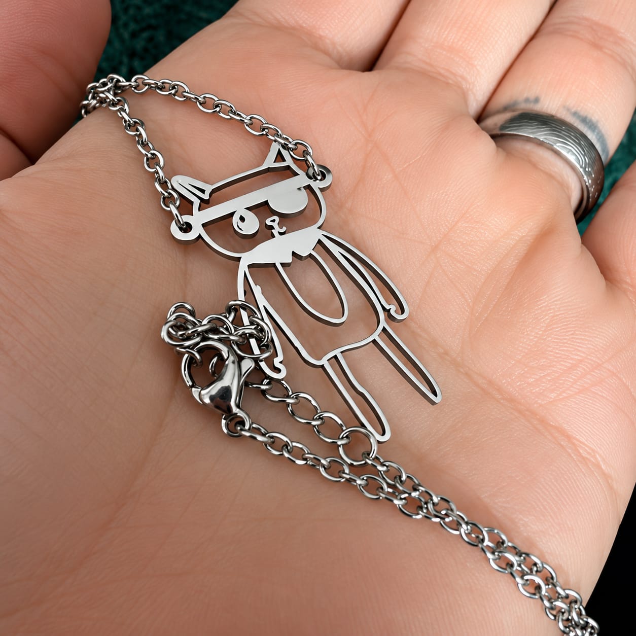 Customer photo review of Doodle™ - Custom Drawing Necklace