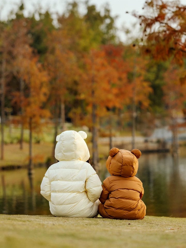 Customer photo review of Dave&Bella Kids Winter Cozy Outwear Windproof Hooded Long-style Down Coats