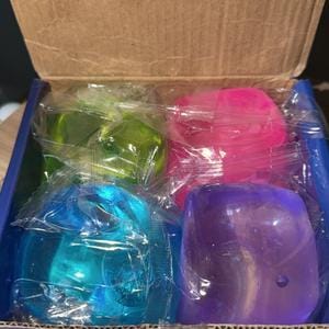 Customer photo review of Slow-Rising Squishy Cube 4-Piece Set