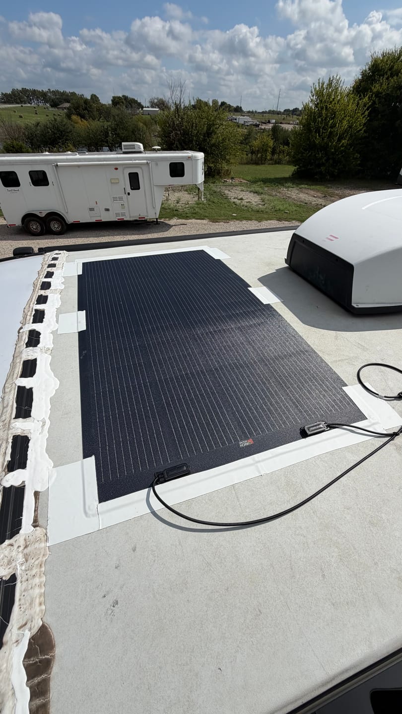Customer photo review of MEGA 200 PRO FLEX | 200W 24V Flexible Solar Panel | 360° Bendable, IP68 Waterproof, for RV Roofs, Marine, Off-Grid, and Overland Systems