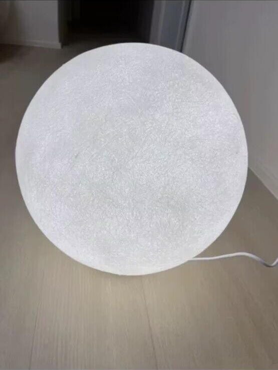 Customer photo review of White Sphere Floor Lamp, Resin and Fibre, Textured Surface