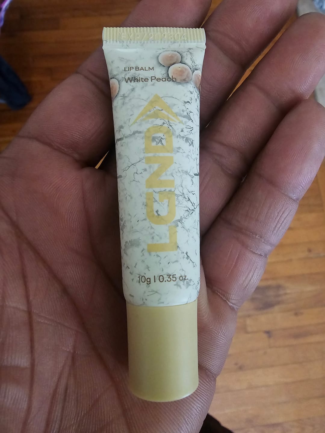 Customer photo review of White Peach Lip Balm