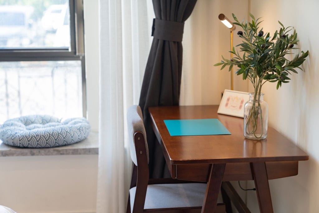 Customer photo review of Linear Table Lamp, Gold and Walnut Finish, Desk Lamp, LED