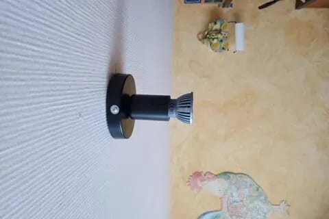 Customer photo review of Small Flush Mount Ceiling Light, Round Iron Canopy, 10 cm