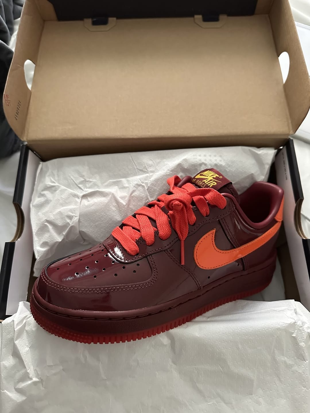 Customer photo review of Nike Air Force 1 Low patent-leather