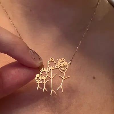 Customer photo review of Doodle™ - Custom Drawing Necklace