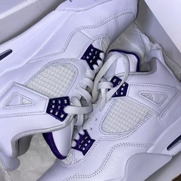 Customer photo review of Air Jordan 4 Retro “ Purple Metallic ”